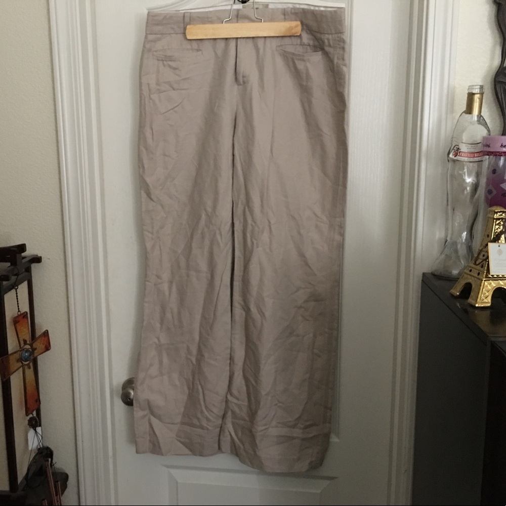 BRF Linen Blend Wide Leg Trousers - Sz 14